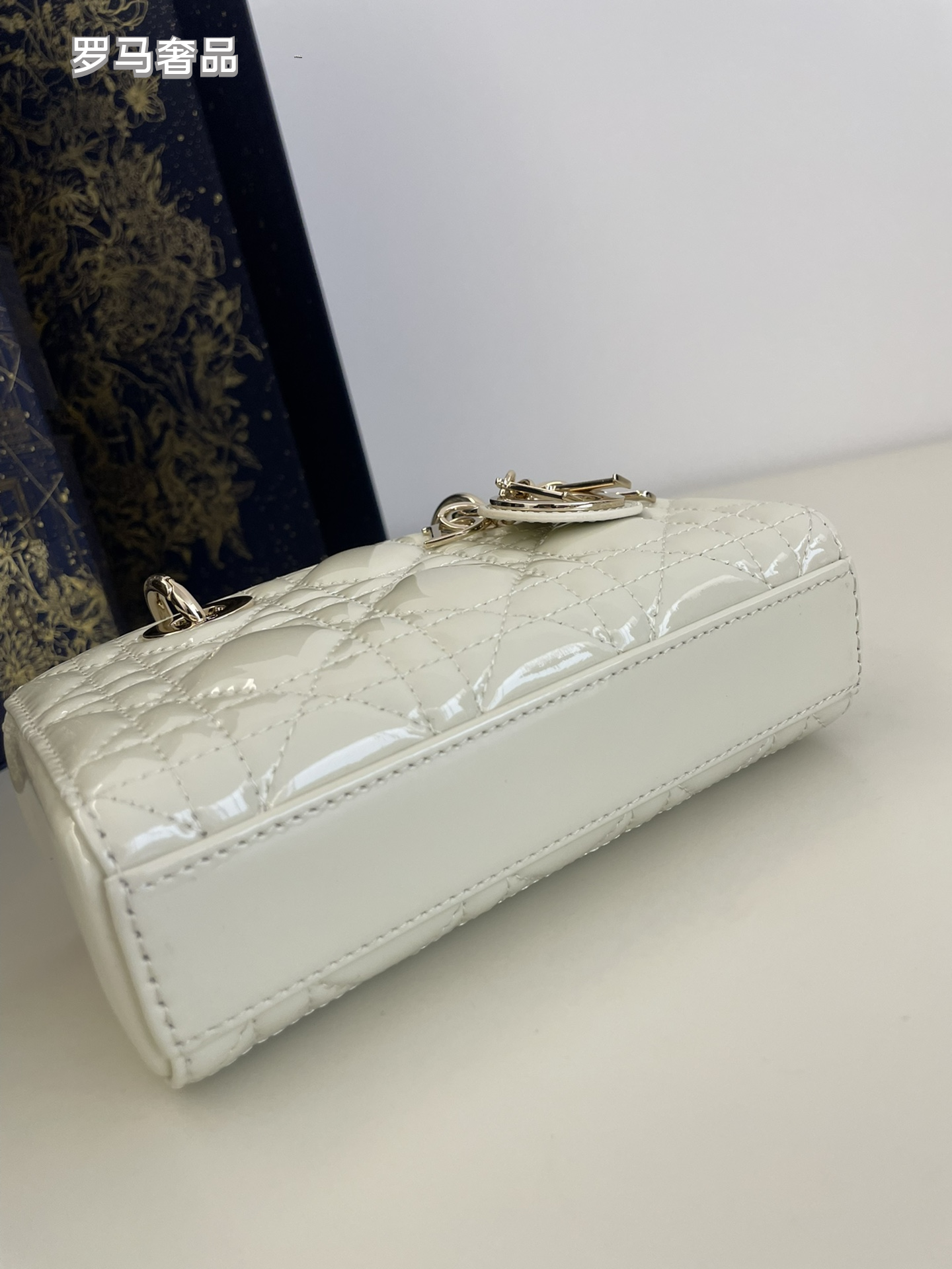 Lady Dior Joy Micro Bag - Cannage Lambskin & Patent Leather Handbags