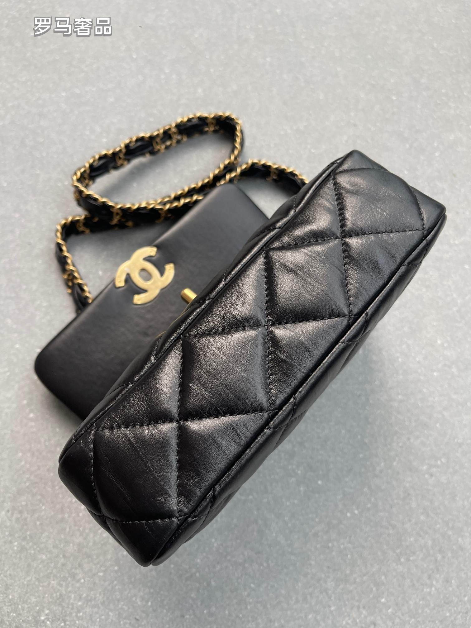 Chanel 19 Large Flap Bag - Black Quilted Lambskin Leather with Mixed Hardware