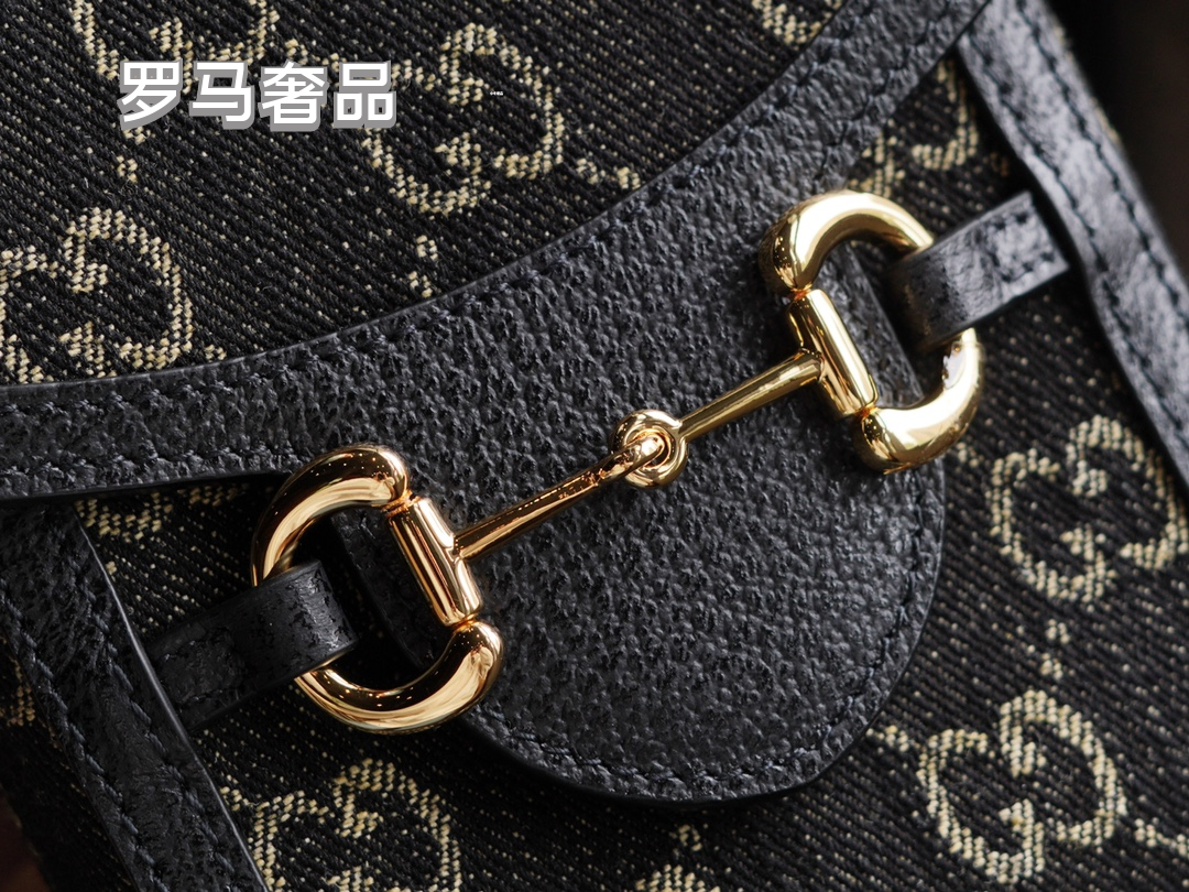 Gucci Vintage Monogram Canvas Mini Crossbody Bag with Gold Metal Clasp