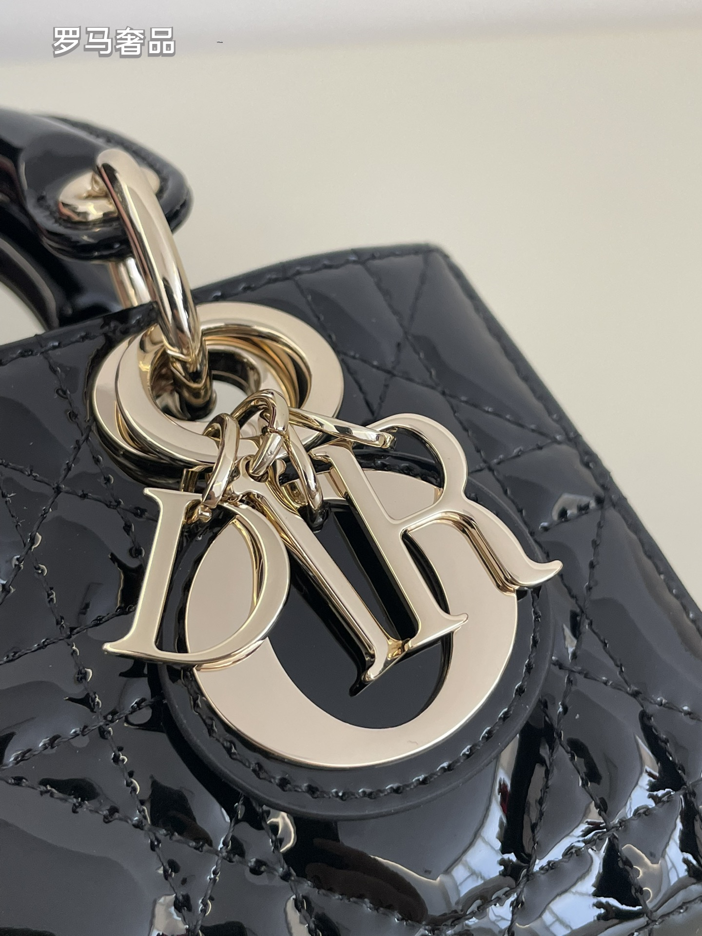 Lady Dior Joy Micro Bag - Cannage Lambskin & Patent Leather Handbags