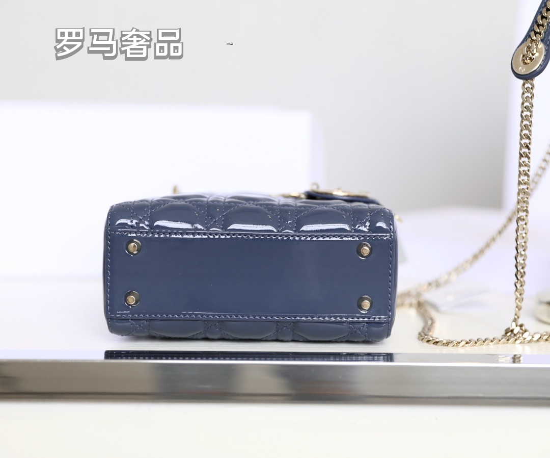 Mini Lady Dior Handbags - Quilted Cannage Leather Mini Bags in Blue and Pink