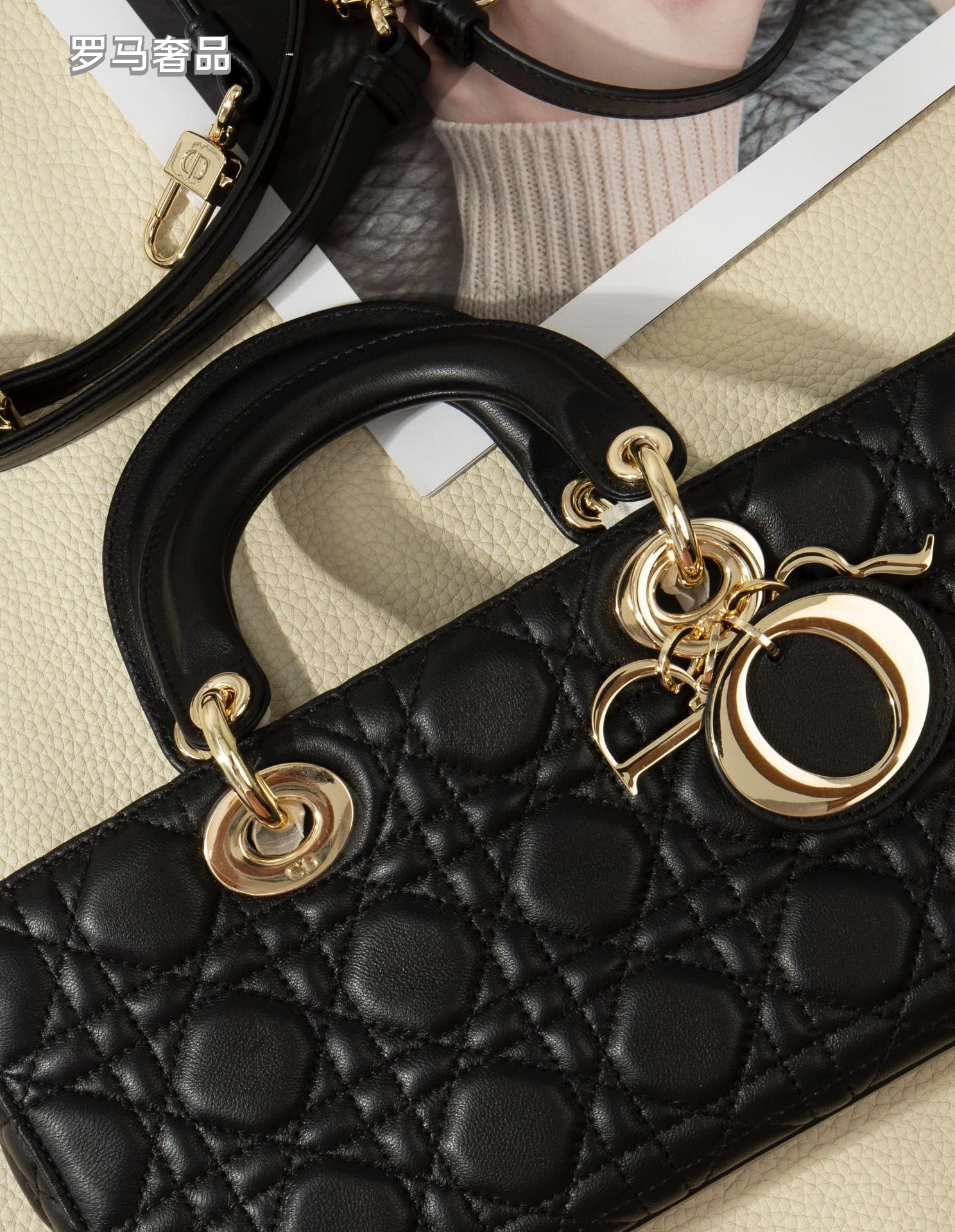 Dior Lady D-Joy Bag - Black Ultra-Matte Cannage Calfskin Luxury Handbag