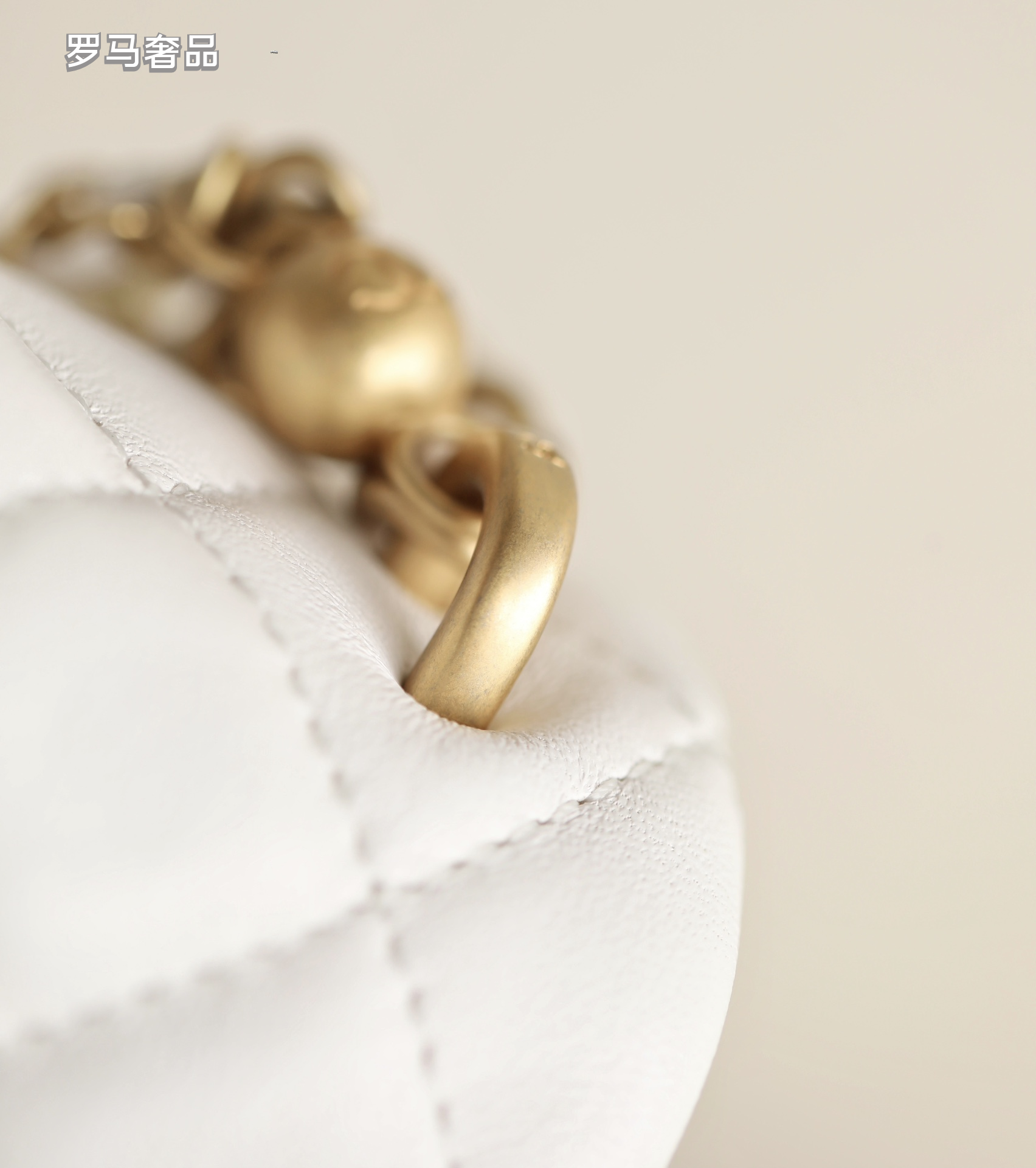 Elegant White Quilted Leather Mini Flap Shoulder Bag with Gold-Tone Hardware