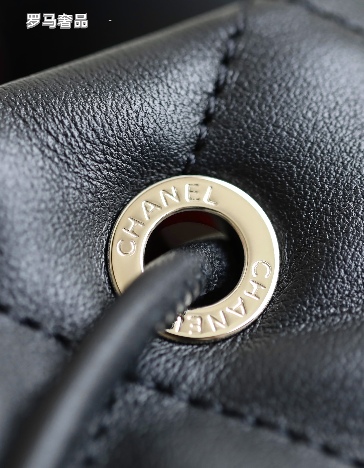 Chanel-Style Quilted Black Leather Bucket Bag with Silver Chain Strap