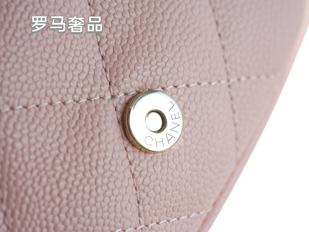 Chanel Quilted Pink Leather Backpack with Gold-Tone CC Logo