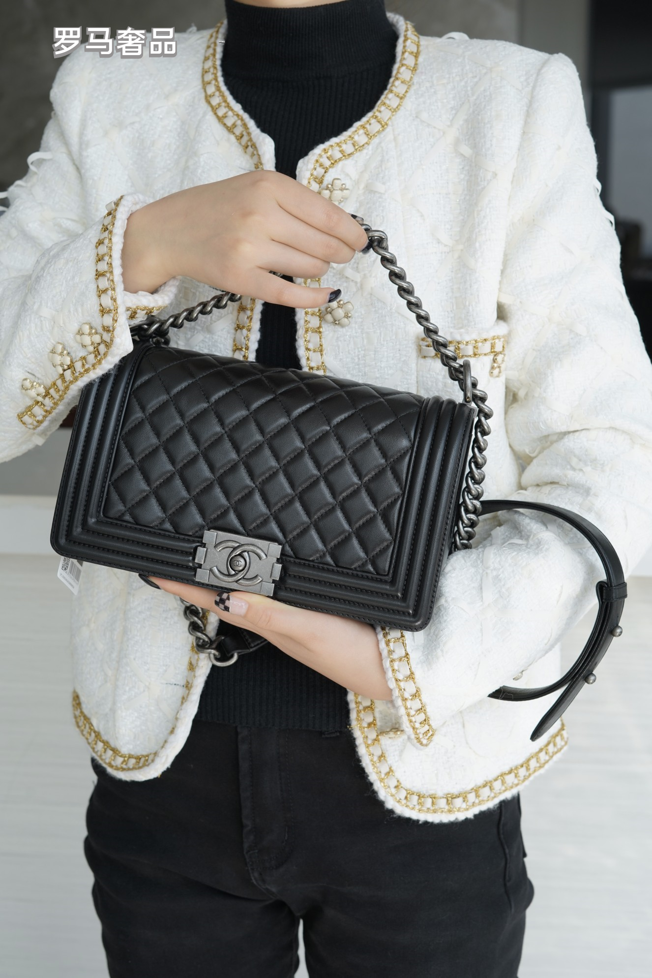 Chanel Small Boy Flap Bag - Black Quilted Calfskin with Gold Hardware