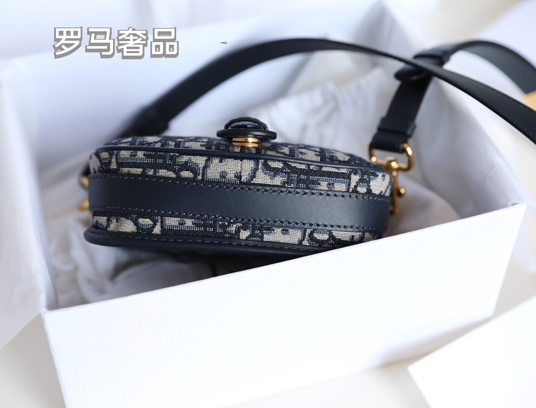 Dior Bobby Bag in Black Box Calfskin with Gold-Finish Metal Hardware