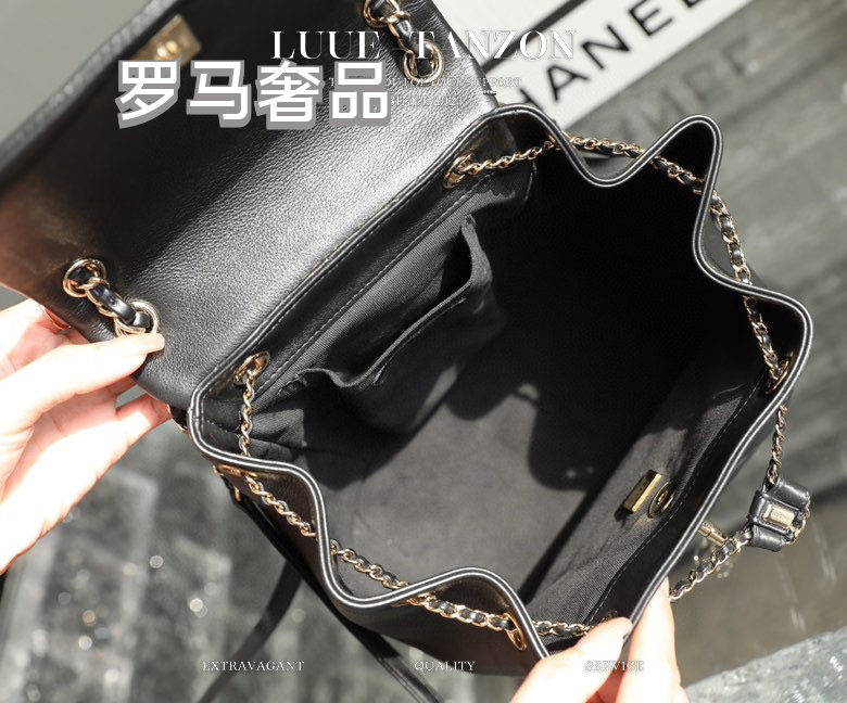 Chanel Urban Spirit Quilted Lambskin Backpack - Black with Silver-Tone Hardware